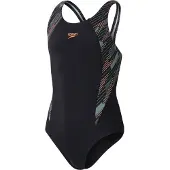 Speedo Hyperboom Splice Muscleback Swimsuit Noir 5-6 Years Fille