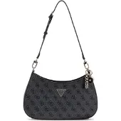 GUESS Sacs à main 'NOELLE II TOP ZIP SHOULDER BAG' anthracite / noir