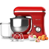 Cecotec Batteur Mélangeur Cecomixer Merengue 5L 1200 Ice-Cream Rouge. 1200 W, Bol en Acier Inoxydable de 5 L et Accessoires