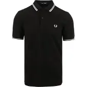 Fred perry pour homme. M3600 Polo Twin Tipped noir (M), Casuel, Coton, Manche courte