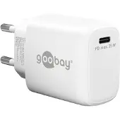 Goobay 65368 Chargeur rapide USB-C PD GaN (25 W) blanc, blanc - 1x port USB-C (Power Delivery)