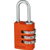 ABUS Cadenas à code - en aluminium - 3 molettes - 20 mm - Orange - 145