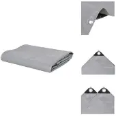 vidaXL Tarpaulin 650 g/m² 4x5 m grey - Tarpaulins