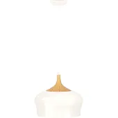 Eglo Lampe à suspension Obregon blanc avec du bois marron