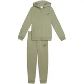 Puma Garçons, Vestes de survêtement, Combinaison à capuche à zip intégral Poly B (128), Vert, 128