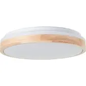 Brilliant Plafonnier LED moderne BRODSKY | Ø 38 cm Plafonnier en bois durable| L| 24W 2500 lumens 3000 Kelvin | bois/métal/plastique