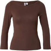 Pieces T-shirt 'PCPHOEBE' chocolat