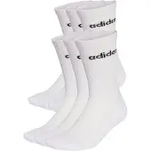Adidas Chaussettes de sport 'Linear Crew Cushioned 6 Pair Pack' noir / blanc