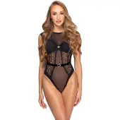 Cottelli - body transparent en dentelle (noir)