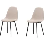 Ebuy24 Polar chaise de salle à manger beige