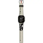 Skinarma Band Spunk Apple Watch Ultra 49mm ivory (Plastique, Silicone, Silicone, Similicuir), Sangles de montre, Beige