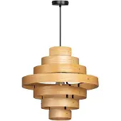 Expo Lampe suspendue en bois Oaknut 7 anneaux