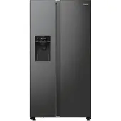 Hisense RS5P535NTFE Réfrigérateur-congélateur Side-By-Side, 376 litres de réfrigération, 190 litres de congélation, Distributeur d'eau/glace, Total NoFrost, Multi AirFlow, FastFreeze, noir
