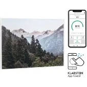 Klarstein Radiateur Infrarouge Mural Intelligent, Chauffage Infrarouge 500W, Panneau Chauffant Infrarouge, APP Mobile, Radiateur Electrique Extra Plat, Salle de Bain, Sans CO2, Faible Conso d'Energie
