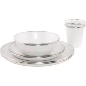 Outwell Delight 2 Pax Tableware Set Argenté