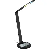 Briloner Cuma LED Lampe de bureau, Chargeur inductif, Variable, tactile, fonction mémoire, noir, Ø18 x 44 cm