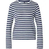 ONLY T-shirt bleu marine / blanc
