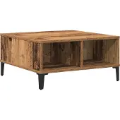 vidaXL Table Basse Vieux Bois 60X60X30 Cm Bois d'Ingénierie Lumarko
