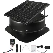 Vevor Ventilateur Extraction de Toit Solaire 50 W avec Thermostat Intelligent