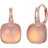 Lulu & Jane Boucles d'oreilles or rose / transparent