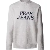 Pepe Jeans pour homme. PM702499 Luka Grey Sweater (L), Casuel, Gris, Acrylique