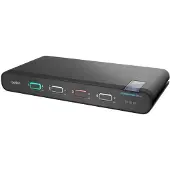 Belkin F1DN104KVM-UN-4, 3840 x 2160 pixels, 4K Ultra HD, Noir, Commutateur KVM, Noir