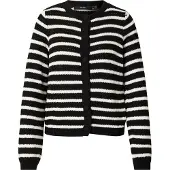 Vero Moda Cardigan 'VMGORGEOUS' noir / blanc
