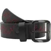 Pull&Bear Ceinture 'STWD' rouge foncé / noir