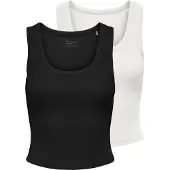ONLY Haut 'ONLEasy' noir / blanc