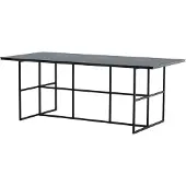 Venture Home Leif Table à manger 90x200cm verre clair, noir.