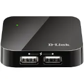 D-Link DUB-H4 HUB USB Hub 4 Ports USB 2.0- Idéal pour Partager une Connexion Entre Plusieurs Périphériques USB