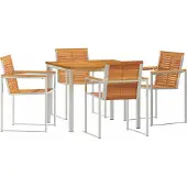 Syfax Ensemble de salle à manger pour jardin 5 pcs