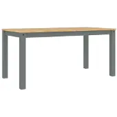 vidaXL Table de salle à manger PANAMA Gris 160 x 80 x 75 cm Bois de pin massif