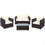Aktive Table With 2 Armchairs Noir