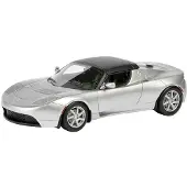 Schuco Modele En Resine - Tesla Roadster Softtop (Silver)