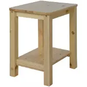 Homestyle4u Table De Chevet En Bois Nature