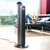 Taurus Ventilateur Colonne Oscillant Avec Minuterie 45w Noir