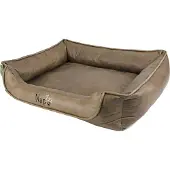 Gebr. De Boon Nap'zzz Schlafsofa Lederlook Duo dunkelbraun/braun 100x80 cm Napzzz - Gebr de boon