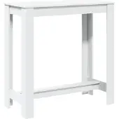Syfax Table de bar blanc 102x50x103,5 cm bois d'ingénierie