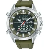 Lorus Watches Rw669ax9 45mm 10atm Quartz/analogical/digital Watch Vert Homme