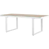 Venture Home Merlo table de jardin 90x200cm blanc.