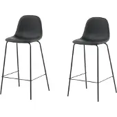 Venture Home Chaise Polar noir pack de 2