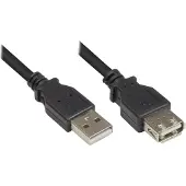 Alcasa Good Connections 2511-OF3S Good Connections USB2.0 Verlängerung A-St.-A-Bu. schw. 3m