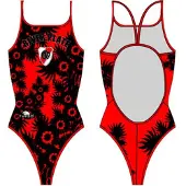 Turbo River Plate Flowers Swimsuit Rouge,Noir S Femme