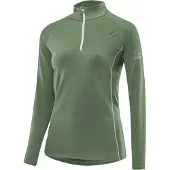 Loeffler Transtex Merino Half Zip Long Sleeve T-shirt Vert 40 Femme