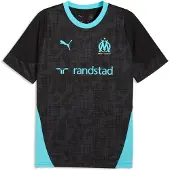 Puma Hommes, Maillot de football, OM Training Jersey (M), Noir, Bleu