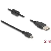 DeLOCK USB Kabel A -> Mini-B St/St 2.00m schwarz