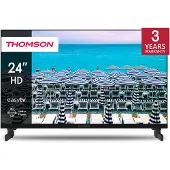 Thomson 24 pouces (60 cm) LED HD Easy TV - Pas de Smart, USB, HDMI, Triple Tuner, Entrée AV, Panneau CI+, - 24HD2S13