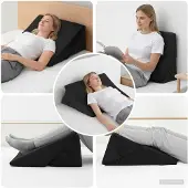 vidaXL Coussin en coin Autre Noir