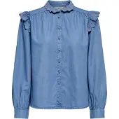 ONLY Chemisier 'ONLPIPER' bleu denim